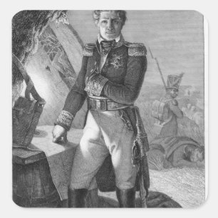 Porträt von Laurent de Gouvion Heilig-Cyr Quadratischer Aufkleber