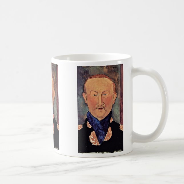 Porträt von Leon Bakst durch Modigliani Amedeo Kaffeetasse (Rechts)