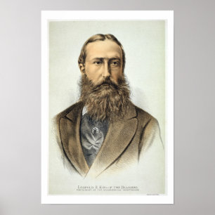 Porträt von Leopold II (1835-1909), König von Poster