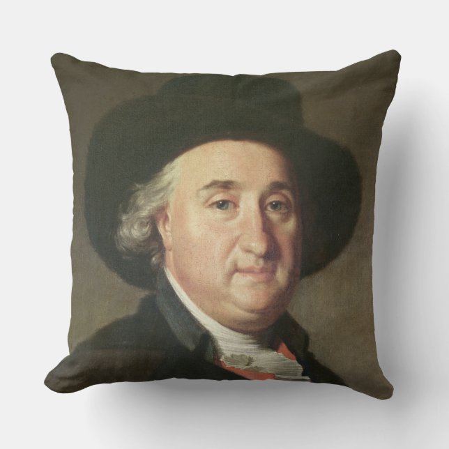 Porträt von Lorenzo di Credi, 1488 (Öl auf Platte) Kissen (Vorderseite)