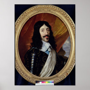 Porträt von Louis XIII nach 1610 Poster