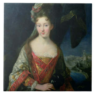 Porträt von Louise-Hippolyte (1687-1731), Fliese