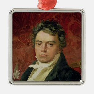 Porträt von Ludwig van Beethoven Silbernes Ornament