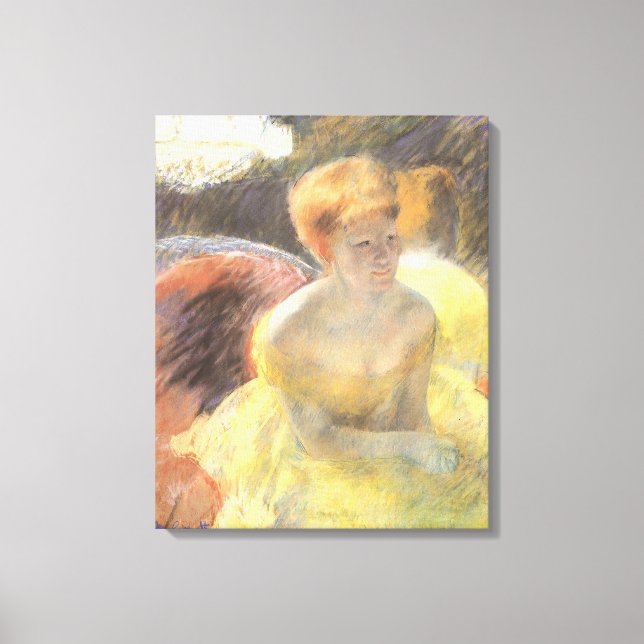 Porträt von Lydia an der Oper von Mary Cassatt Leinwanddruck (Vorderseite)