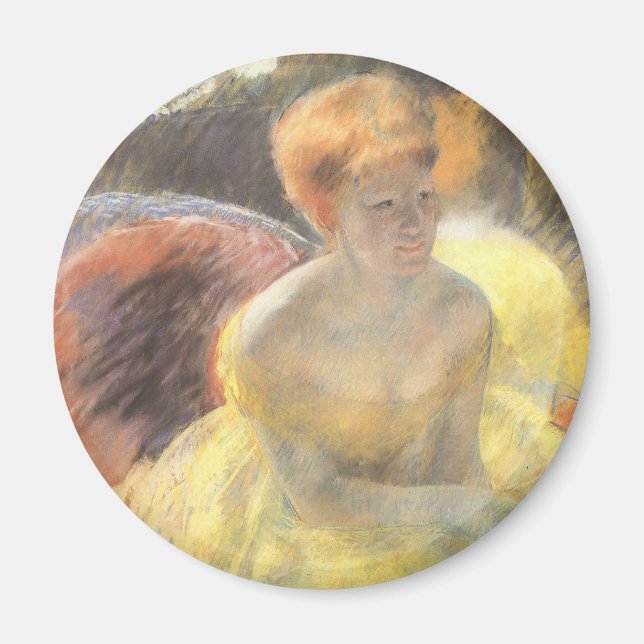 Porträt von Lydia an der Oper von Mary Cassatt Magnet (Vorne)