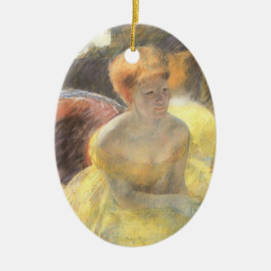 Porträt von Lydia in der Oper von Mary Cassatt Keramik Ornament
