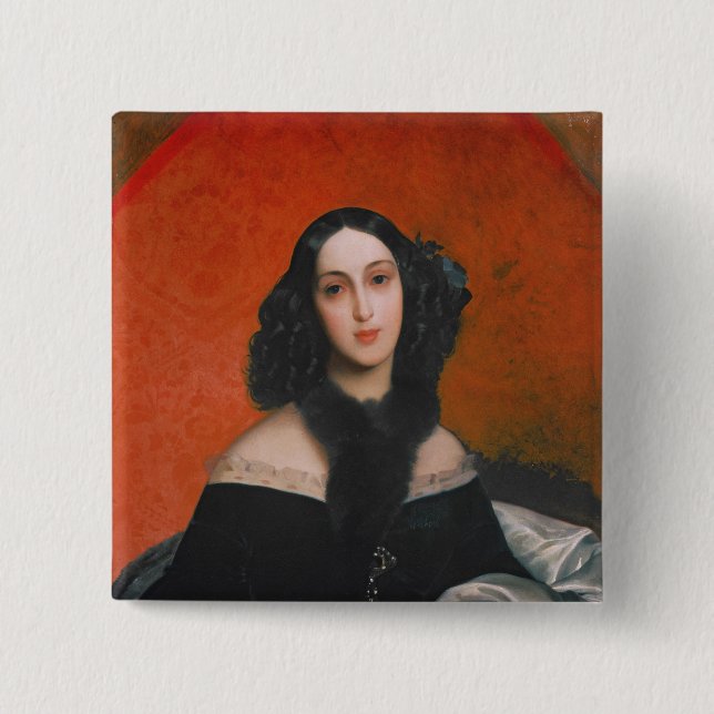 Porträt von M.A. Bek, 1840 Button (Vorderseite)