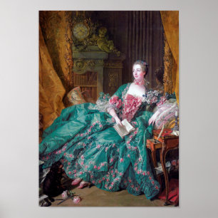 Porträt von Madame Pompadour, Boucher Poster