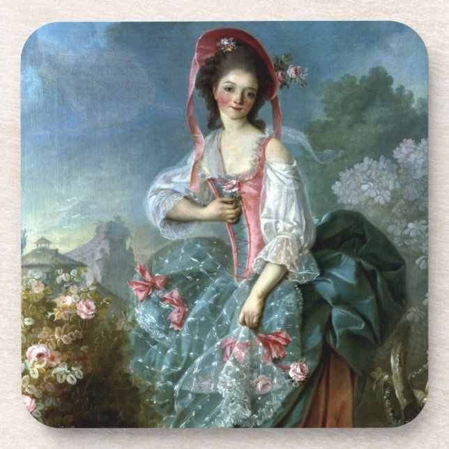 Porträt von Mademoiselle Guimard als Terpsichore, Untersetzer (Vorderseite)