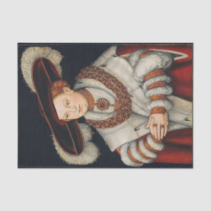 Porträt von Magdalena in Sachsen von Lucas Cranach Seidenpapier