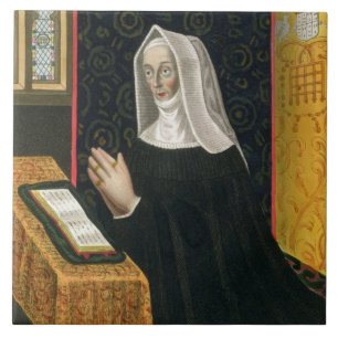 Porträt von Margaret Beaufort, Gräfin von Richmo Fliese