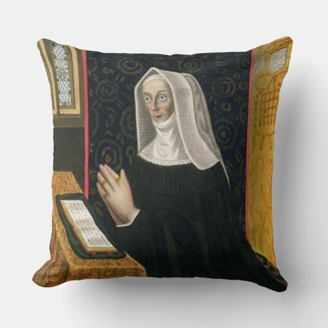 Porträt von Margaret Beaufort, Gräfin von Richmon Kissen (Vorderseite)