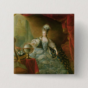 Porträt von Marie Antoinette Königin von Button