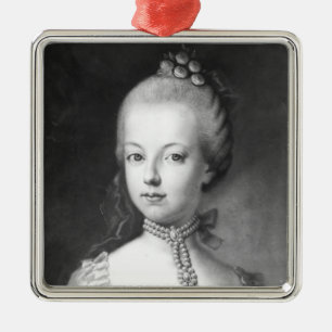 Porträt von Marie-Antoinette von Habsburgern Ornament Aus Metall