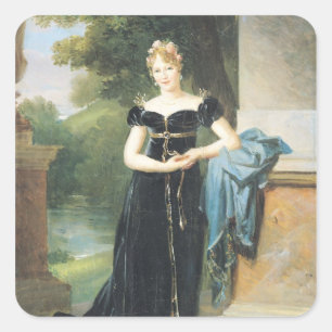 Porträt von Marie Laczinska Gräfin Walewska Quadratischer Aufkleber