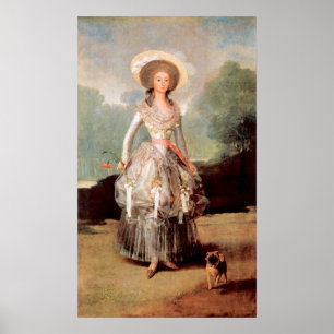 Porträt von Marquesa de Pontejos Sandoval von Goya Poster