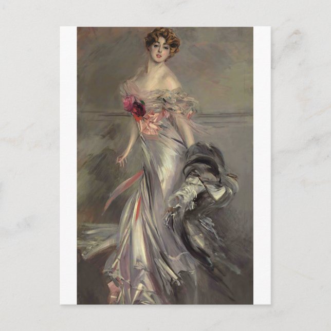 Porträt von Martha Regnier von Giovanni Boldini Postkarte (Vorderseite)