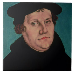Porträt von Martin Luther, 1529 Fliese