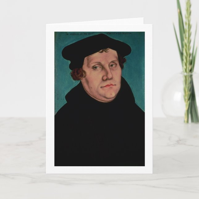 Porträt von Martin Luther, 1529 Karte (Vorderseite)