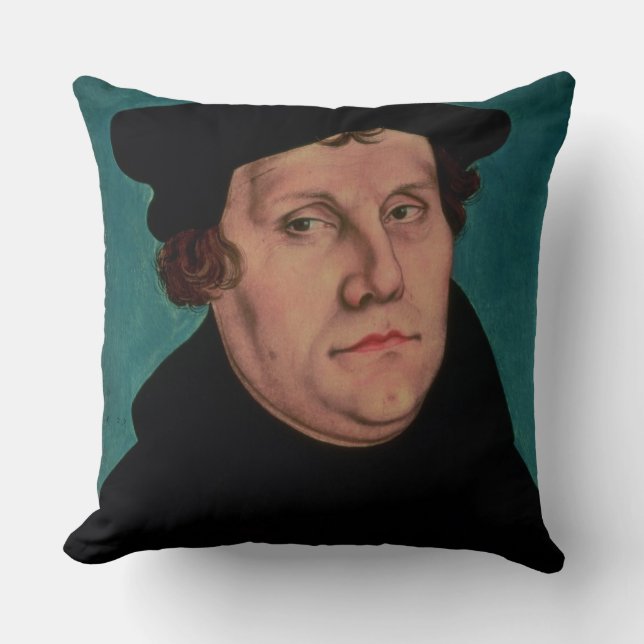 Porträt von Martin Luther, 1529 Kissen (Vorderseite)