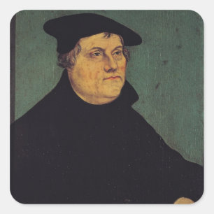 Porträt von Martin Luther 1543 Quadratischer Aufkleber