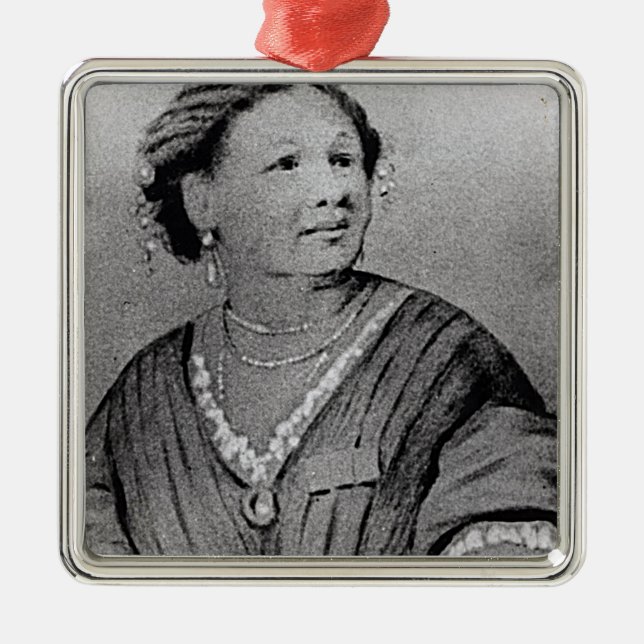 Porträt von Mary Seacole Silbernes Ornament (Vorne)