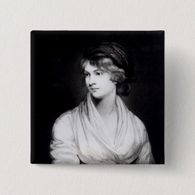 Porträt von Mary Wollstonecraft Godwin Button (Vorderseite)