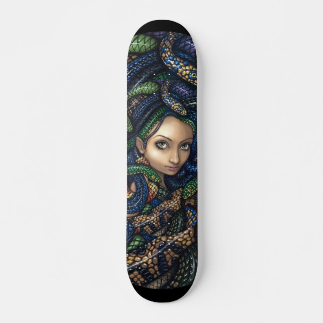 Porträt von Medusa SKATEBOARD-Schlangen-Mythologie Skateboard (Vorne)