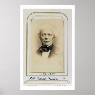 Porträt von Michael Faraday (1791-1867) (Albumen p Poster