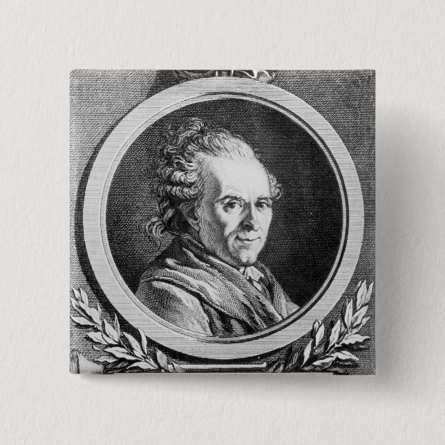 Porträt von Michel-Jean Sedaine Button (Vorderseite)