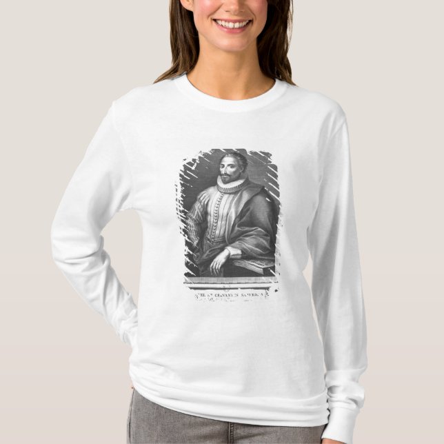 Porträt von Miguel de Cervantes Saavedra T-Shirt (Vorderseite)