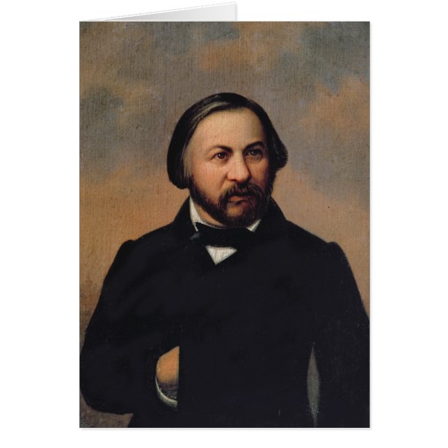 Porträt von Mikhail Ivanovich Glinka, 1850s (Vorne)