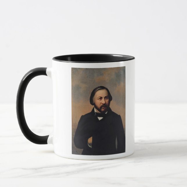 Porträt von Mikhail Ivanovich Glinka, 1850s Tasse (Links)