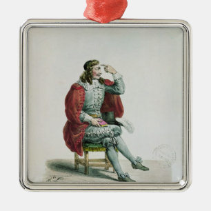 Porträt von Moliere in der Rolle von Arnolfe Silbernes Ornament