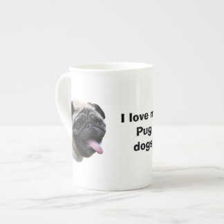 Porträt von Mops-Hund-Foto Prozellantasse