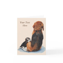 Porträt von Mummihund mit sehr niedlichem Beagle