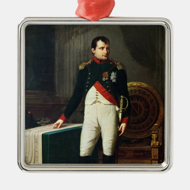 Porträt von Napoleon Bonaparte 1809 Ornament Aus Metall (Vorne)