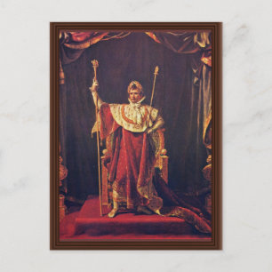 Porträt von Napoleon in kaiserlichen Roben von Dav Postkarte