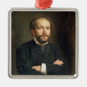 Porträt von Nikolai Karlovich Medtner 1906 Ornament Aus Metall