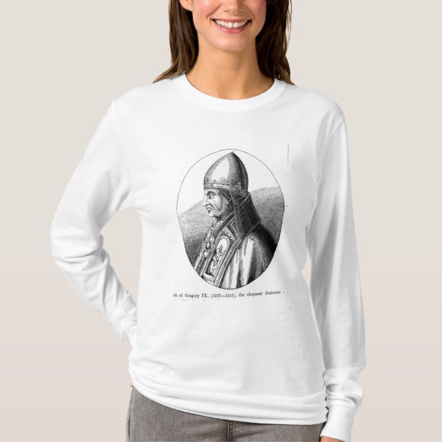 Porträt von Papst Gregory IX T-Shirt (Vorderseite)