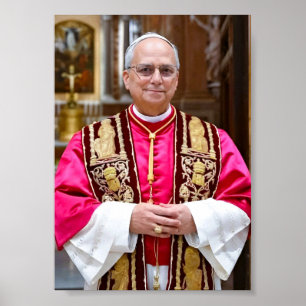 Porträt von Papst Leo XIV Poster