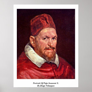 Porträt von Papst unschuldig X. von Diego Velazque Poster