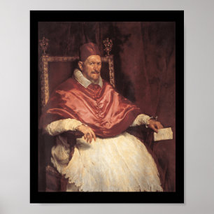 Porträt von Papst Unschuldigen X von Diego Velazqu Poster