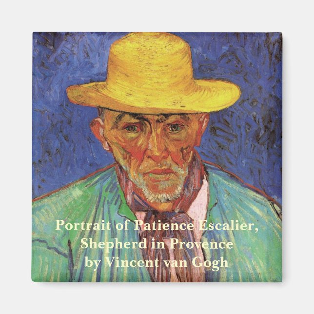 Porträt von Patience Escalier von Vincent van Gogh Magnet (Vorne)