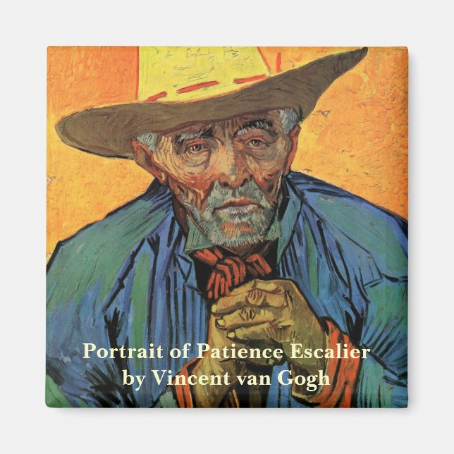 Porträt von Patience Escalier von Vincent van Gogh Magnet (Vorne)