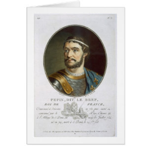 Porträt von Pepin, genannt "Le Bref", König von