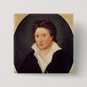 Porträt von Percy Bysshe Shelley, 1819 Button