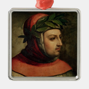 Porträt von Petrarch Silbernes Ornament