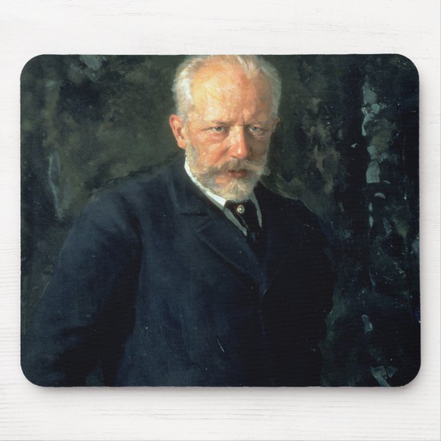 Porträt von Piotr Ilyich Tchaikovsky Mousepad (Vorne)