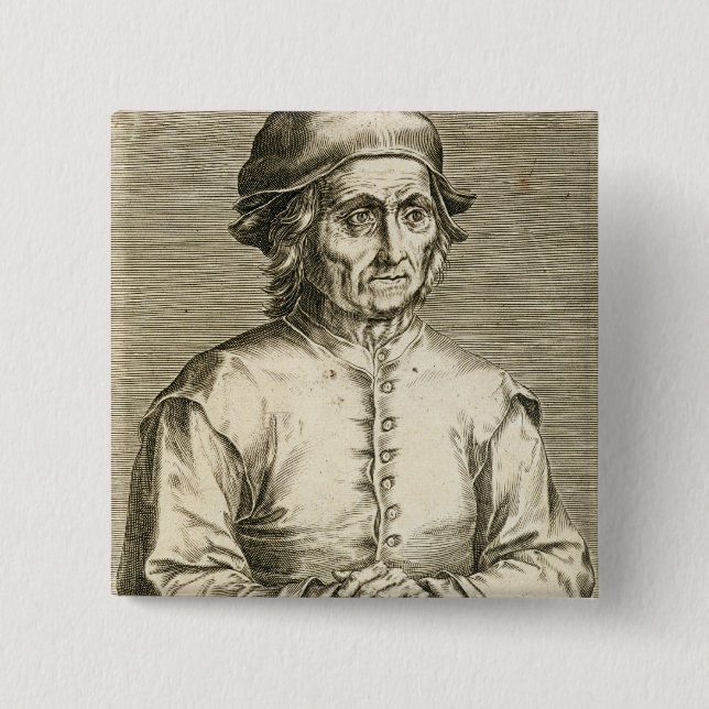 Porträt von Platte 3 Hieronymus Boschs Button (Vorderseite)